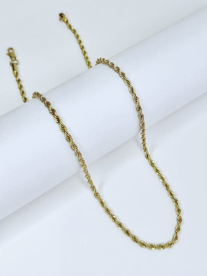 “COMBO LAZO” Cadena + “Pulsera gratis” Oro laminado 18k