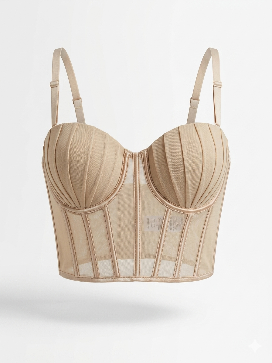 Corset Bustier Nude con Copas