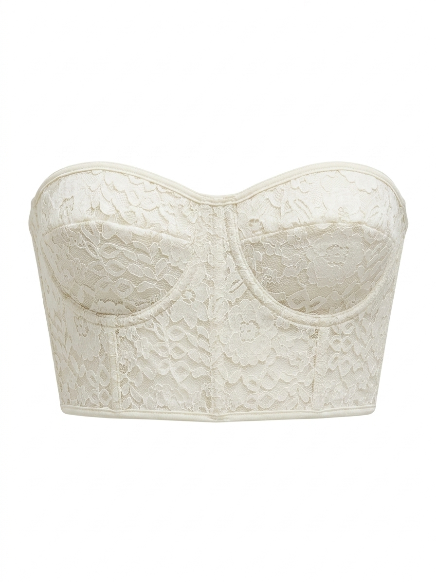 Crop Top Corset Lace blanco
